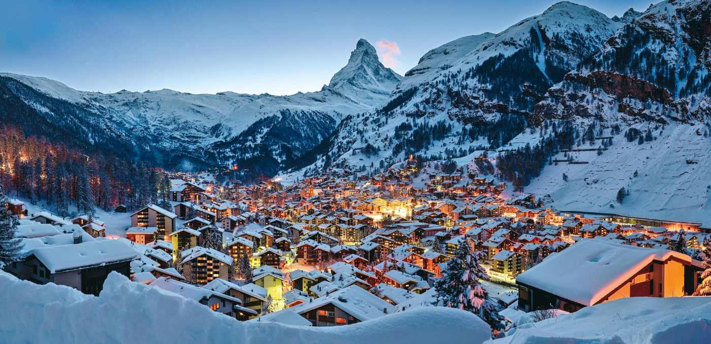 The glistening village of Zermatt