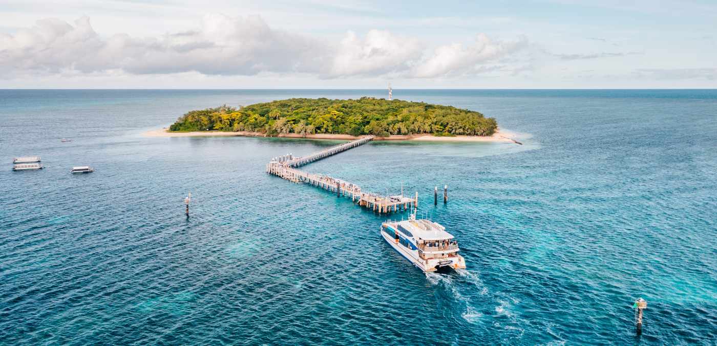 Green Island, a tropical coral cay in the Great Barrier Reef