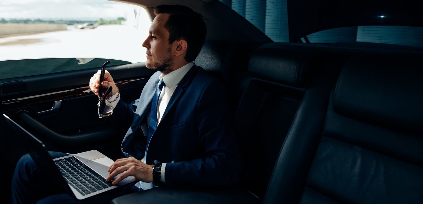 businessman in car
