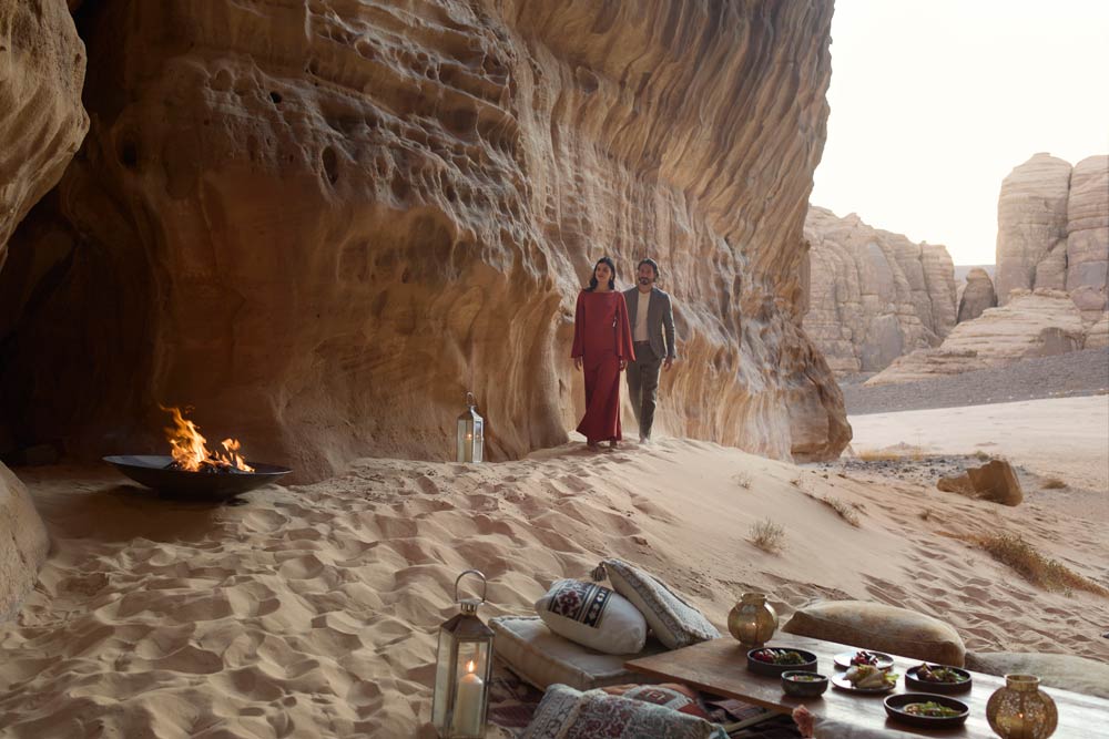 Private dining experience in Dove Canyon with Banyan Tree AlUla