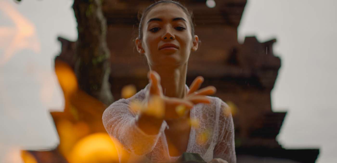 Fire blessing ritual at Mandapa, a Ritz-Carlton Reserve