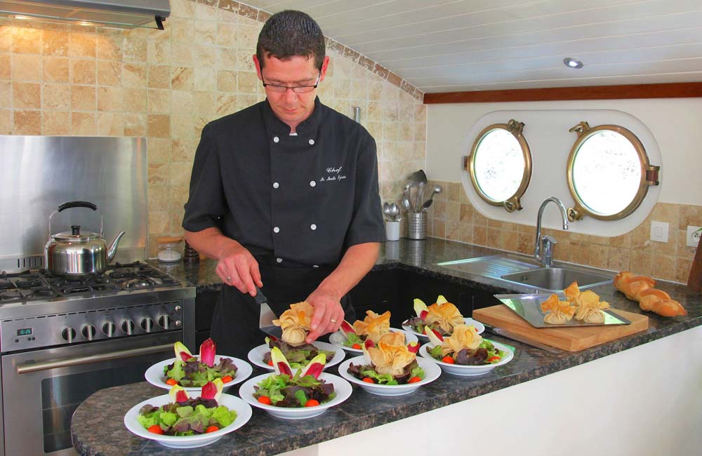 Cooking onboard a French barge