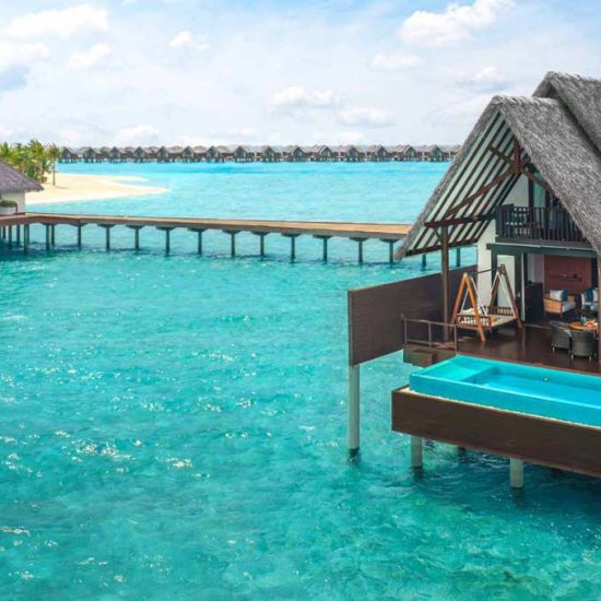Maldivian overwater villas at Heritance Aarah’s Ocean Wing Oasis