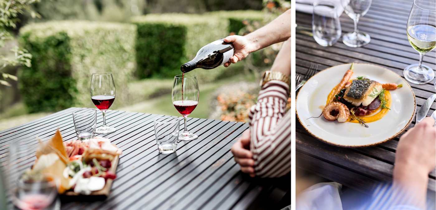 Wine tastings; a delicious seasonal menu is served at Josef Chromy Restaurant