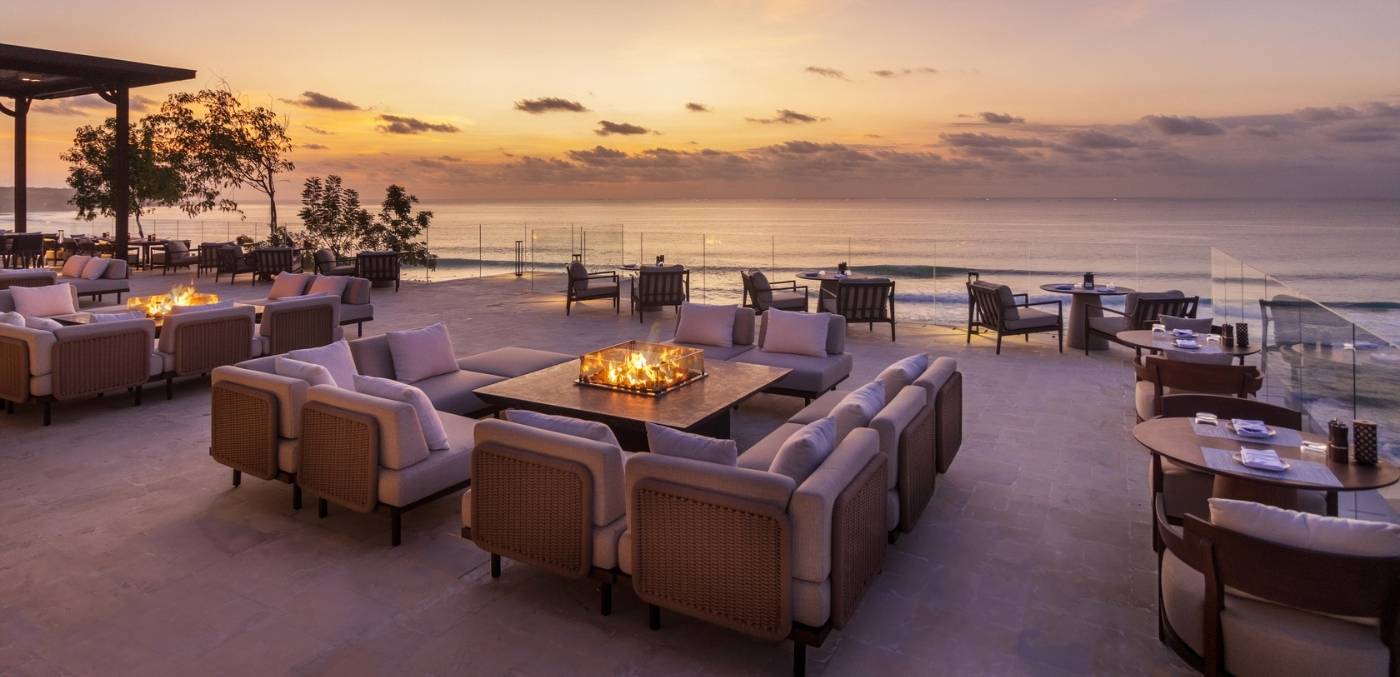 sunset alfresco seating area