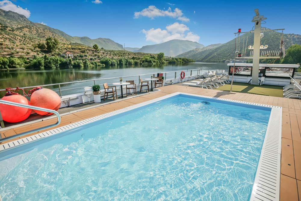 The pool on Viking's sun deck