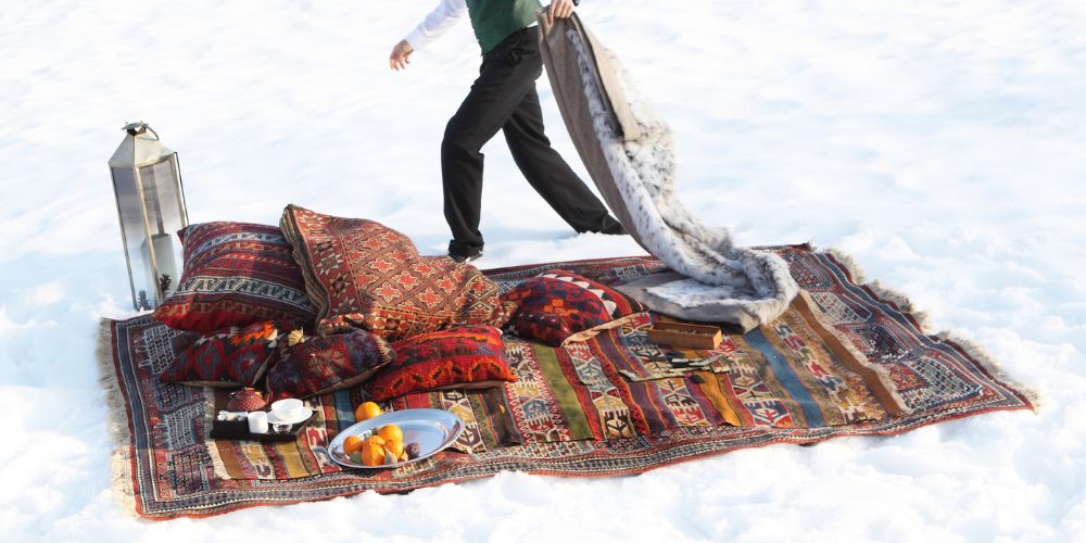 Experience a gourmet Arabian-style picnic at Austria's Kristiania Lech Hotel