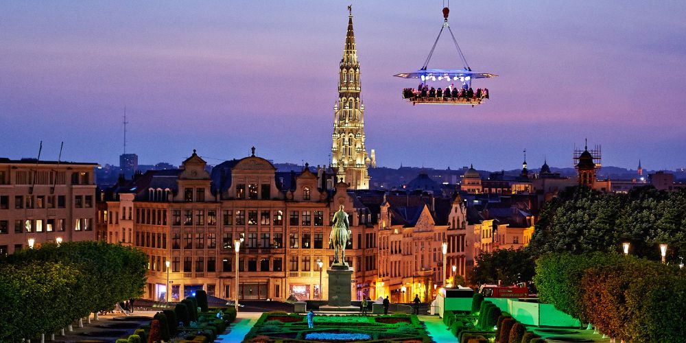 Dining above Belgium is an incredible experience