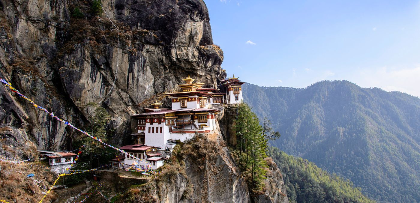 Tiger's Nest Bhutan monastery on cliff