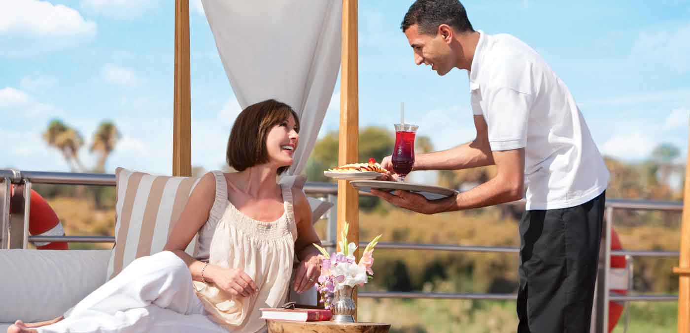 Sundeck service on the Nile with Uniworld
