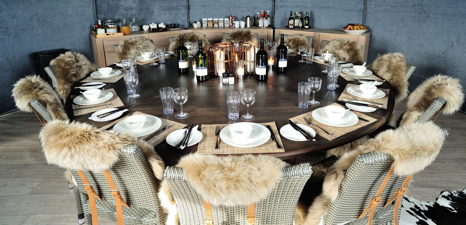 White desert Antarctica dining table